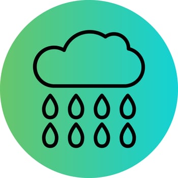 Raining Vector Icon Design