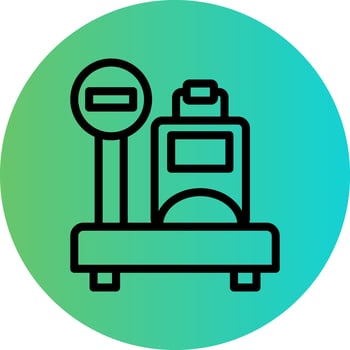 Luggage Scale Vector Icon Design