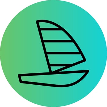 Windsurf Vector Icon Design
