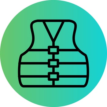 Life Jacket Vector Icon Design