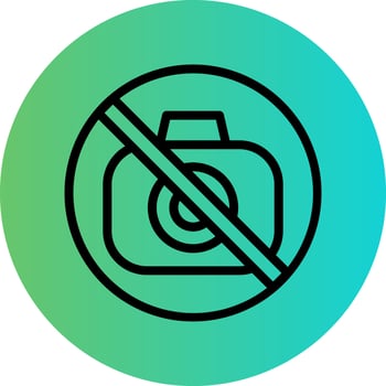 No Camera Vector Icon Design