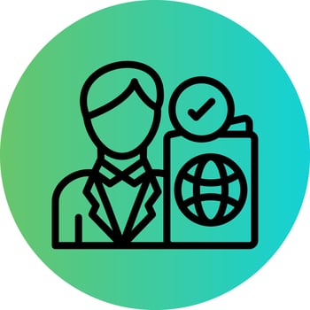 Passport Control Vector Icon Design