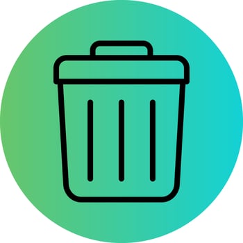 Trash Bin Vector Icon Design