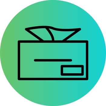 Tissue Box Vector Icon Design