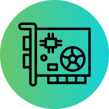 Graphics Card Vector Icon Design