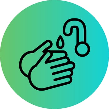 Washing Hands Vector Icon Design