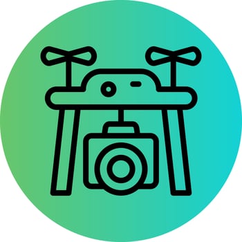 Drone Camera Vector Icon Design
