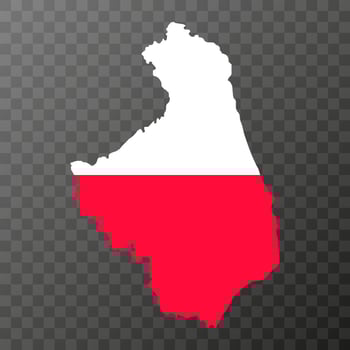 Podlaskie Voivodeship map, province of Poland. Vector illustration.
