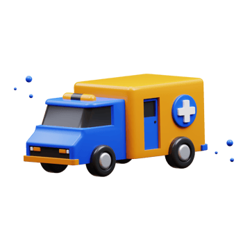 ambulance 3D Illustration png