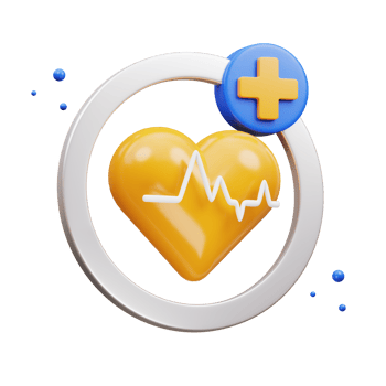 heart rate 3D Illustration png