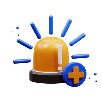 emergency icon 3D Illustration png