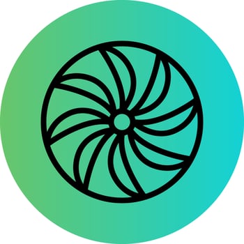 Plane Turbine Vector Icon Design