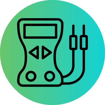 Voltmeter Vector Icon Design