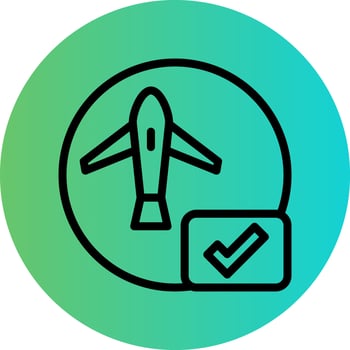 Flight Check In Vector Icon Design