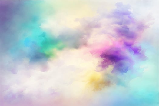 Hand painted watercolor sky cloud background with a pastel colored vector