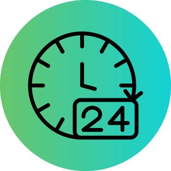 Hours Vector Icon Design