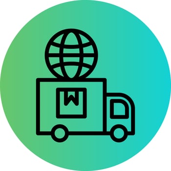 Global Delivery Vector Icon Design