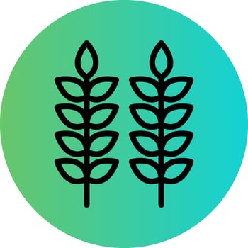 Wheat Plantation Vector Icon Design