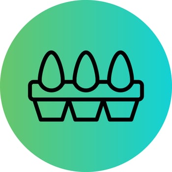 Egg Carton Vector Icon Design