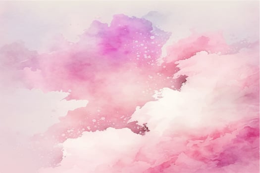 Hand painted watercolor sky cloud background with a pastel colored vector