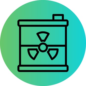 Nuclear Waste Vector Icon Design