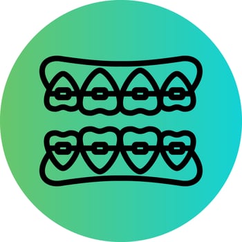 Tooth Braces Vector Icon Design