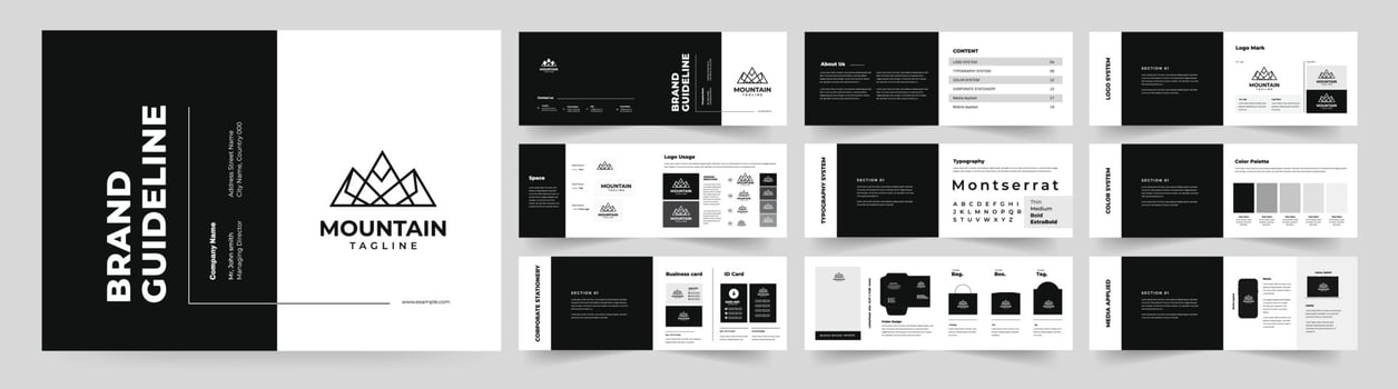 landscape brand guideline design vector