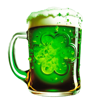 green beer in glassware for ST Patrick day png