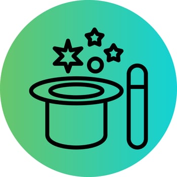 Magic Trick Vector Icon Design
