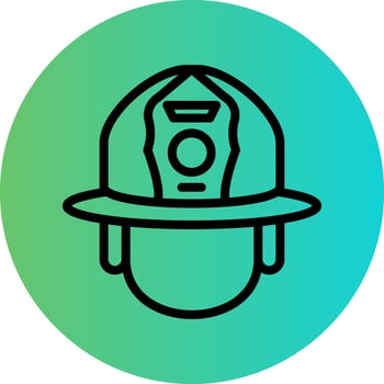 Firefighter Helmet Vector Icon Design