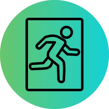 Emergency Exit Vector Icon Design
