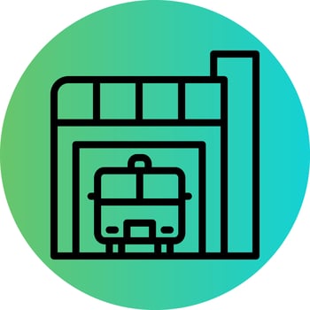 Firefighter Garage Vector Icon Design