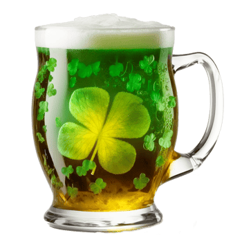 ST Patrick's day green beer glass png