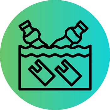 Water Pollution Vector Icon Design