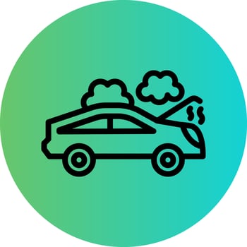 Broken Car Vector Icon Design