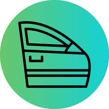 Car Door Vector Icon Design