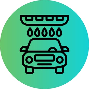 Car Wash Vector Icon Design