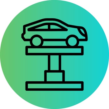 Car Lift Vector Icon Design