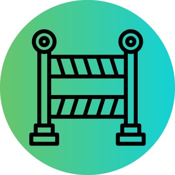 Construction Barrier Vector Icon Design