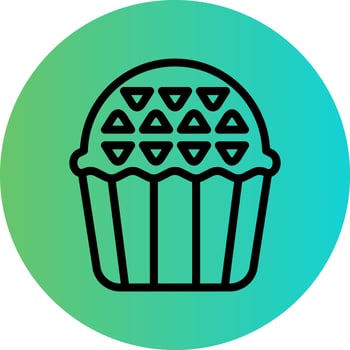 Muffin Vector Icon Design