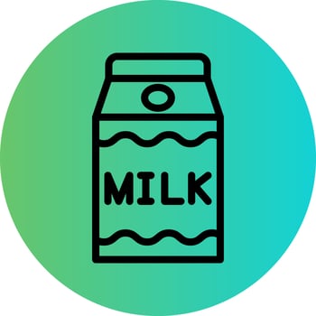 Milk Carton Vector Icon Design