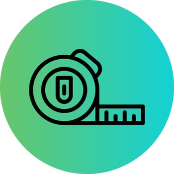 Measuring Tape Vector Icon Design