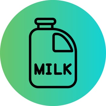 Milk Bottle Vector Icon Design