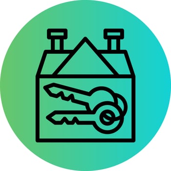 House Key Vector Icon Design