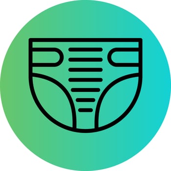 Diaper Vector Icon Design