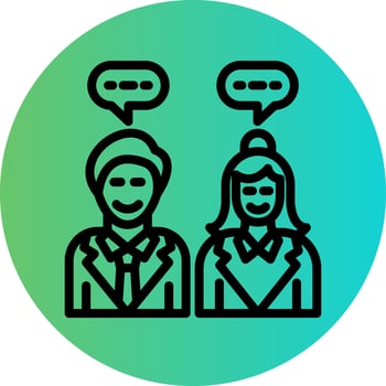 Talking Vector Icon Design