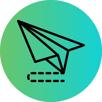 Paper Plane Vector Icon Design