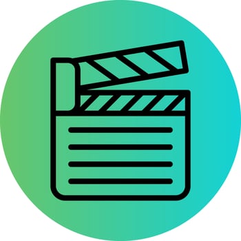 Clapperboard Vector Icon Design