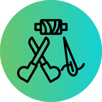 Sewing Tool Vector Icon Design