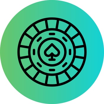 Poker Chip Vector Icon Design
